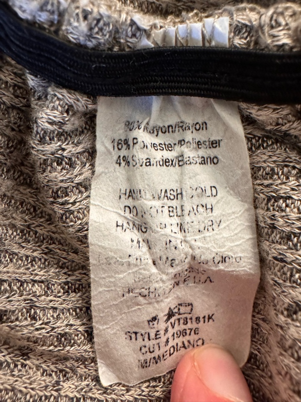 PinkBlush Gray Ribbed Maternity Top - Picture 5 of 5